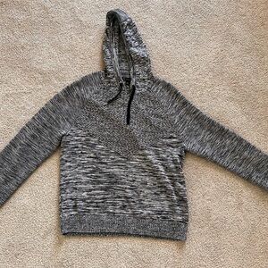 INC International Concepts Men's Black and Gray Sweater Hoodie